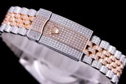 Rolex Clone Datejust 126300 Full-Diamond Arabic Dial 41mm