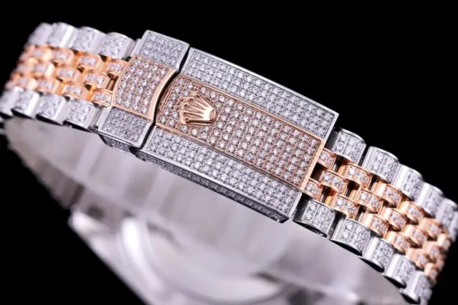 Rolex Clone Datejust 126300 Full-Diamond Arabic Dial 41mm