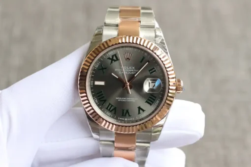 Rolex Super Clone Datejust 126331 41mm Slate Set Roman Dial