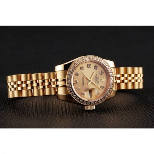 Super Clone Rolex Datejust 28mm Gold Dial 1454096