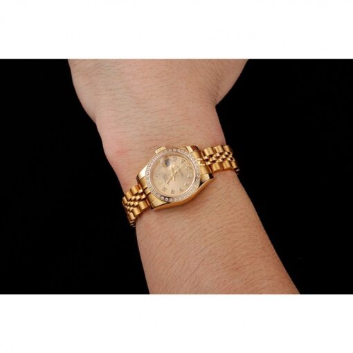 Rolex Clone Watches Datejust 28mm Gold Dial 1454096