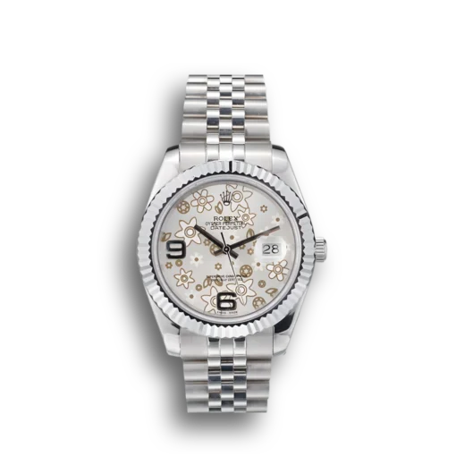 Replica Rolex Datejust 41983 41mm Silver Floral Dial