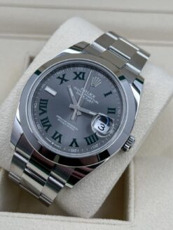 Rolex Super Clone Datejust 41mm Rhodium Dial 126300 “Wimbledon” Oyster