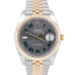 Rolex Super Clone Datejust 41mm Rhodium Dial 126333 “Wimbledon” Flutted / Jubilee