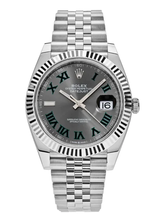 Replica Rolex Datejust 41mm Rhodium Dial 126334 “Wimbledon” Flutted / Jubilee