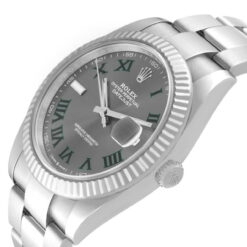 Rolex Super Clone Datejust 41mm Rhodium Dial 126334 “Wimbledon” Flutted / Oyster