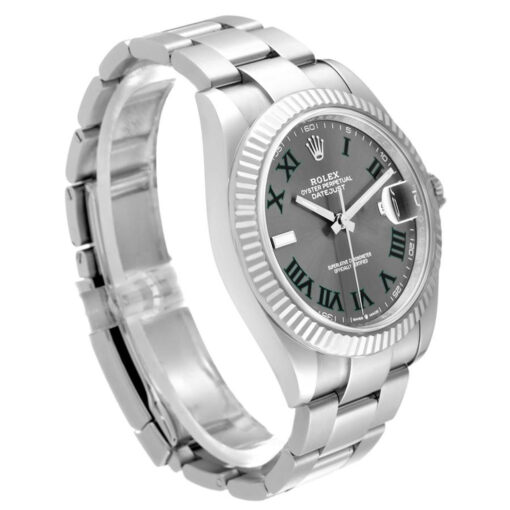 Fake Rolex Datejust 41mm Rhodium Dial 126334 “Wimbledon” Flutted / Oyster