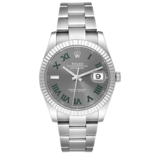 Replica Rolex Datejust 41mm Rhodium Dial 126334 “Wimbledon” Flutted / Oyster