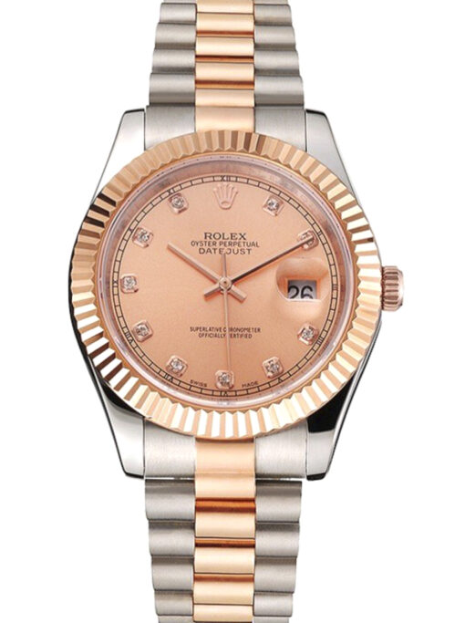 Replica Rolex Datejust 41mm Rose-Gold Dial REP016816