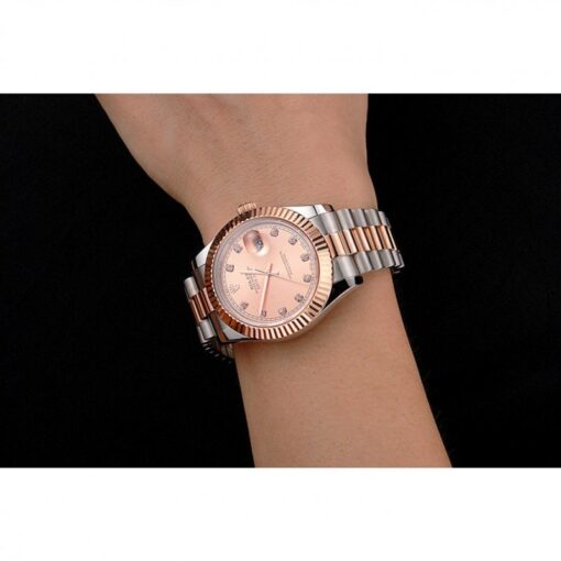 Rolex Clone Watches Datejust 41mm Rose-Gold Dial REP016816