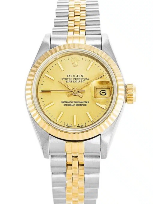 Rolex Super Clone Datejust 69173 26mm Gold Dial