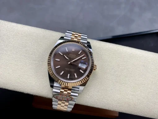 Super Clone Rolex Datejust m126331 41mm Chocolate Dial Jubilee Bracelet