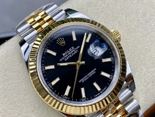 Fake Rolex Datejust m126333 41mm Bright Black Dial