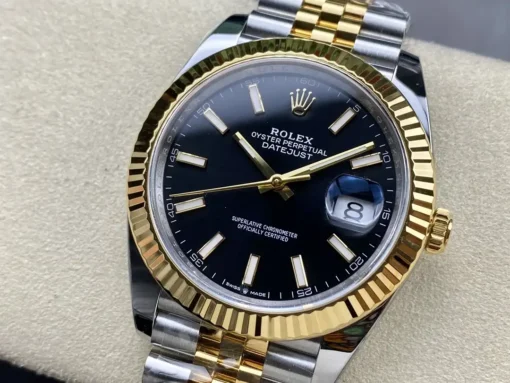 Rolex Replica Datejust m126333 41mm Bright Black Dial