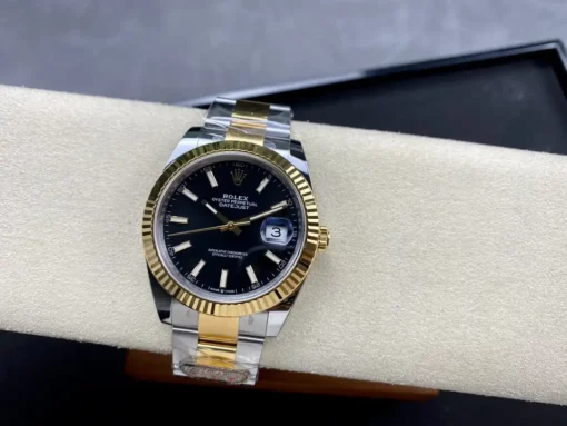Super Clone Rolex Datejust m126333 41mm Bright Black Dial Oyster