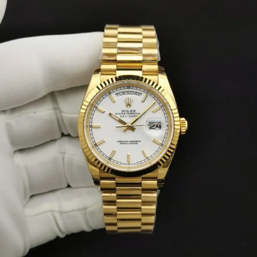 Fake Rolex Day-Date 116610 36mm White Dial