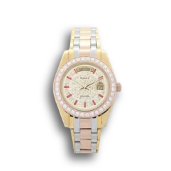 Replica Rolex Day-Date 118346 36mm Yellow Gold Dial with diamonds