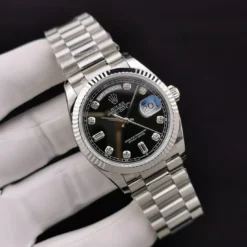 Rolex Super Clone Day-Date 128238 36mm Black Dial