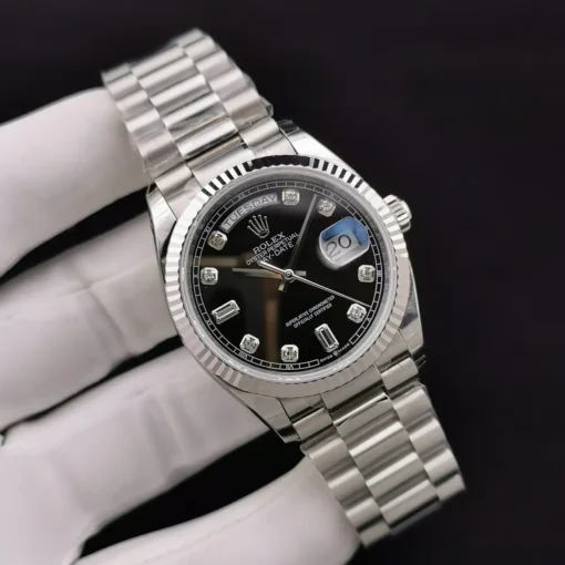 Rolex Super Clone Day-Date 128238 36mm Black Dial
