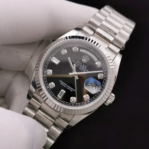 Rolex Replica Day-Date 128238 36mm Black Dial