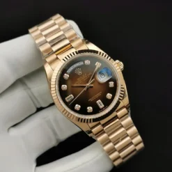 Rolex Super Clone Day-Date 128238 36mm Brown Ombre Dial