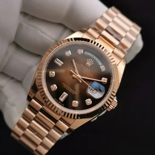 Rolex Replica Day-Date 128238 36mm Brown Ombre Dial