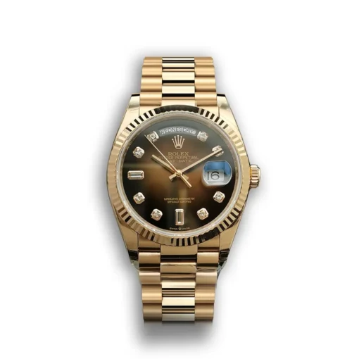 Replica Rolex Day-Date 128238 36mm Brown Ombre Dial