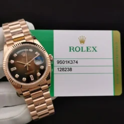 Rolex Clone Watches Day-Date 128238 36mm Brown Ombre Dial