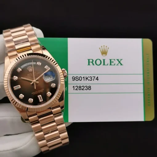 Rolex Clone Watches Day-Date 128238 36mm Brown Ombre Dial