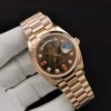 Rolex Super Clone Day-Date 128238 36mm Chocolate Dial
