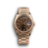 Replica Rolex Day-Date 128238 36mm Chocolate Dial Rose Gold