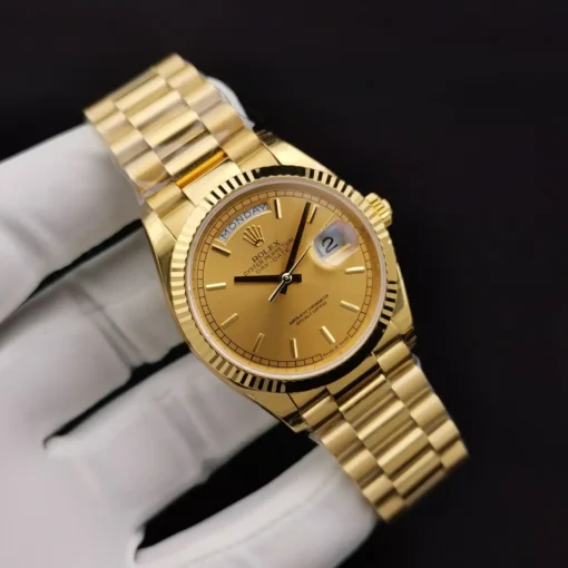 Rolex Super Clone Day-Date 128238 36mm Gold Dial