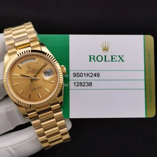 Rolex Clone Watches Day-Date 128238 36mm Gold Dial