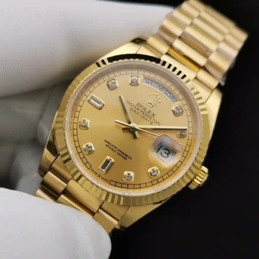 Rolex Replica Day-Date 128238 36mm Gold Dial Yellow Gold