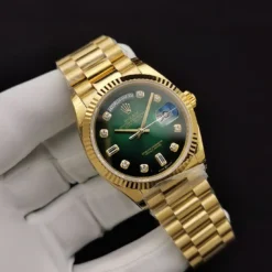 Rolex Super Clone Day-Date 128238 36mm Green Ombre Dial