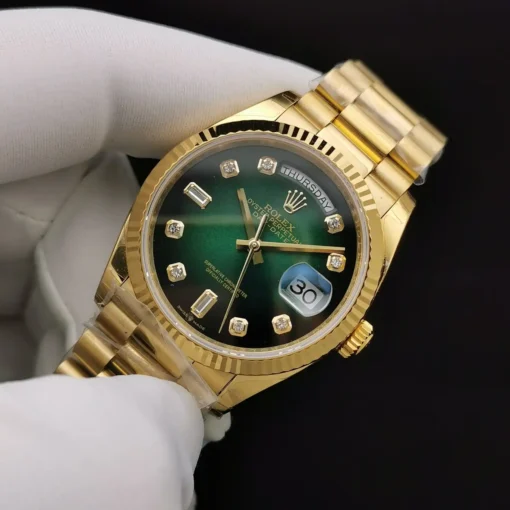 Rolex Replica Day-Date 128238 36mm Green Ombre Dial