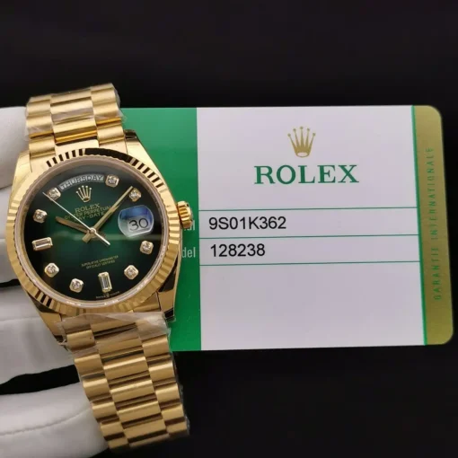 Rolex Clone Watches Day-Date 128238 36mm Green Ombre Dial