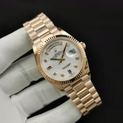 Rolex Super Clone Day-Date 128238 36mm Mother of Pearl Diamonds Dial
