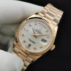 Fake Rolex Day-Date 128238 36mm Mother of Pearl Diamonds Dial
