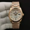 Super Clone Rolex Day-Date 128238 36mm Mother of Pearl Diamonds Dial