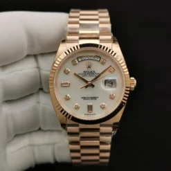 Super Clone Rolex Day-Date 128238 36mm Mother of Pearl Diamonds Dial