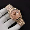 Replica Rolex Day-Date 128238 36mm Rose Gold Dial Face Detail