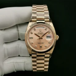 Fake Rolex Day-Date 128238 36mm Rose Gold Dial