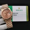 Replica Rolex Day-Date 128238 36mm Rose Gold Dial Bracelet View