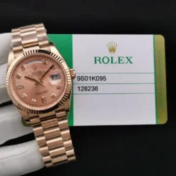 Rolex Clone Watches Day-Date 128238 36mm Rose Gold Dial