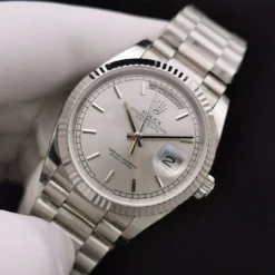 Replica Rolex Day-Date 128238 36mm Silver Dial Material View