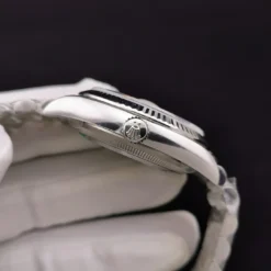 Replica Rolex Day-Date 128238 36mm Silver Dial Texture Close-Up