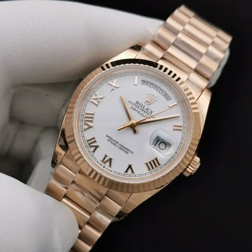 Rolex Replica Day-Date 128238 36mm White Roman Dial