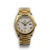 Replica Rolex Day-Date 128238 36mm White Roman Dial Yellow Gold