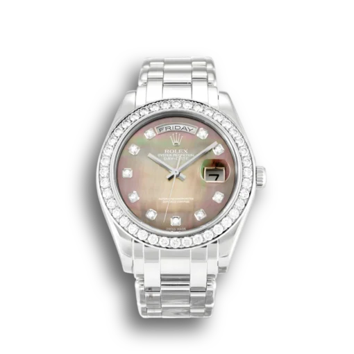 Replica Rolex Day-Date 18946 36mm Black Mother of Pearl Dial